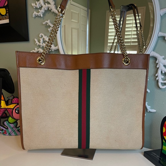 Gucci Rajah Canvas Tote  Large - Picture 4 of 5